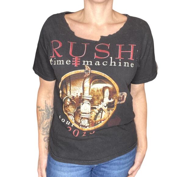 Rush Time Machine Concert Tour 2010 T-shirt Size Medium Distressed - Picture 2 of 5